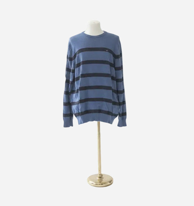 Vintage Tommy Hilfiger Sweater Licht Blauw - XXL - lab10vintage.nl